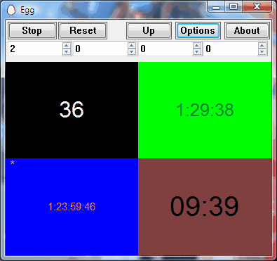 Egg - Timer settable up to 49 days with quad timer